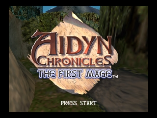 Aidyn Chronicles title screen for Nintendo 64